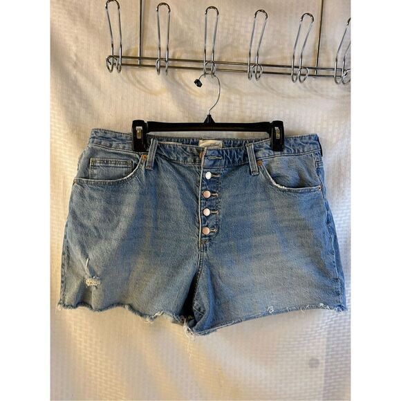 Universal Thread denim shorts Button fly Jean shorts women’s 16 high-rise - Picture 2 of 10